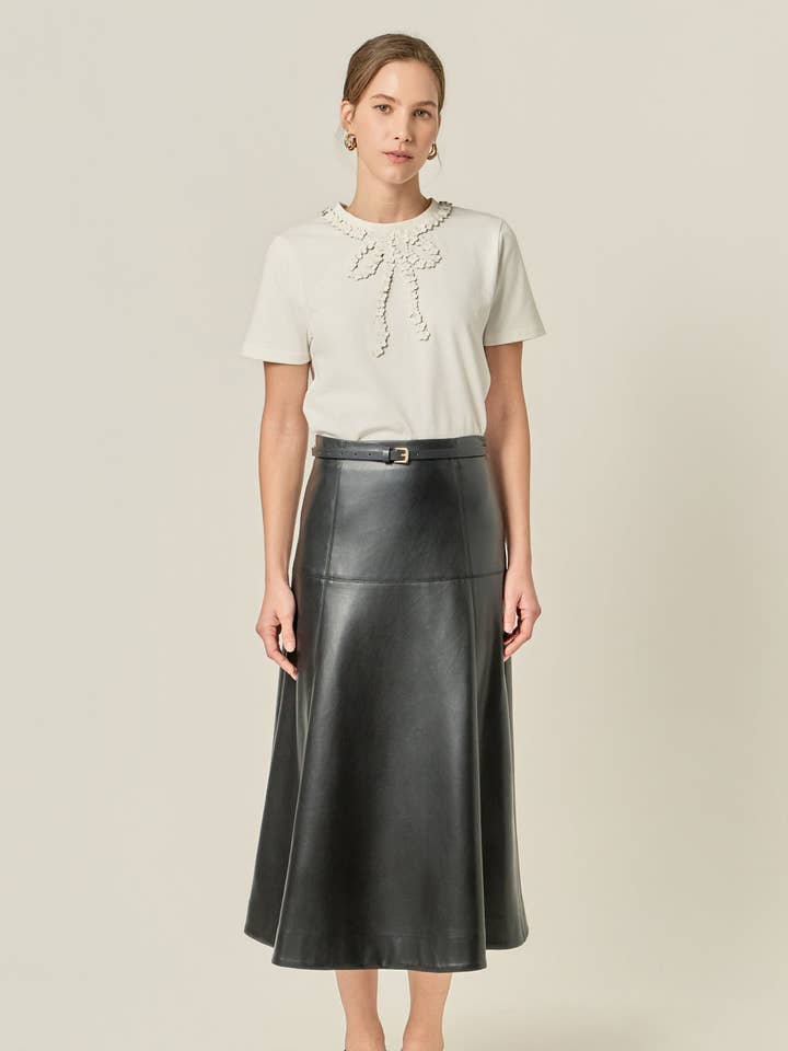 Floral Bow Detail Top for wholesale by English Factory