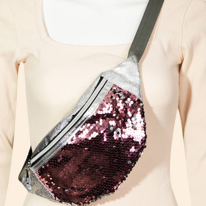 Paillet Front Enkelt lynlås Fanny Pack for engroshandel hos Anarchy Street