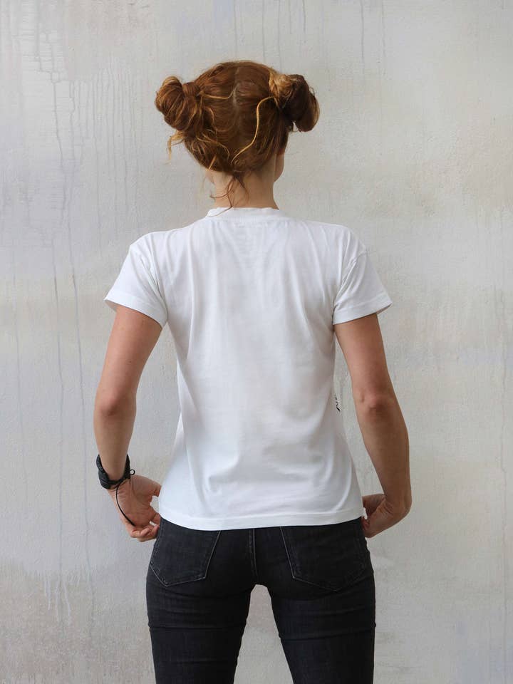 Shovava - Wholesale Screen printed t-shirt – Women′s - White Tasmanian Tiger Thylacine1