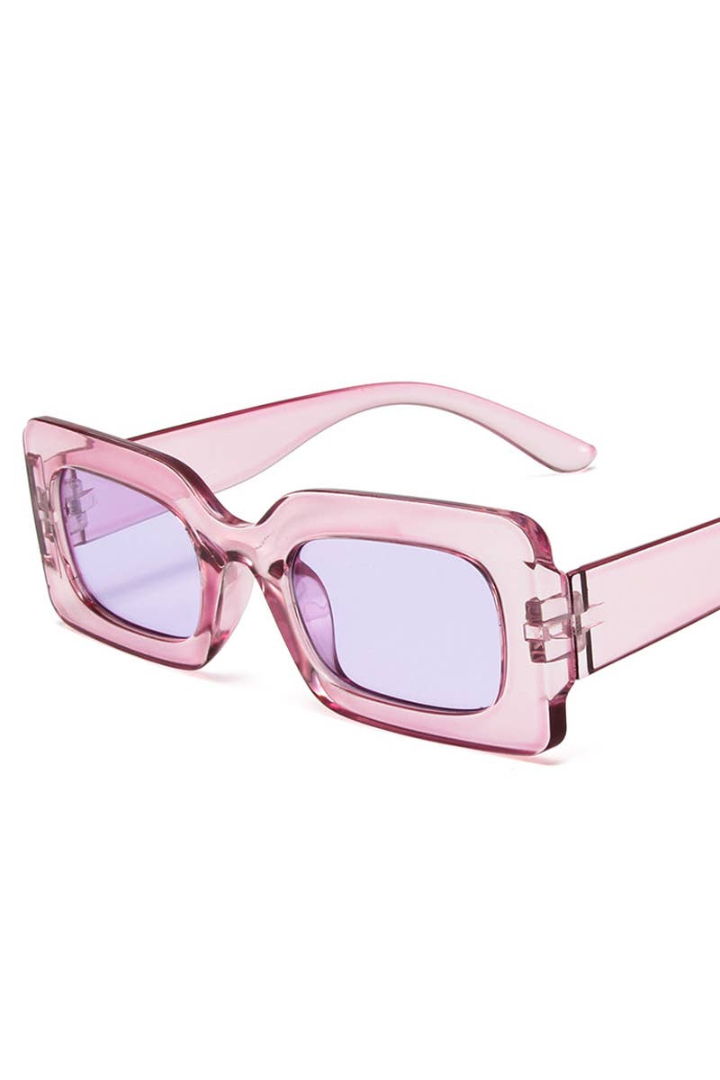 ACCITY - Wholesale Sunglasses - Women's - Trendy Small Square Jelly Sunglasses, Retro Style_CWASG007428