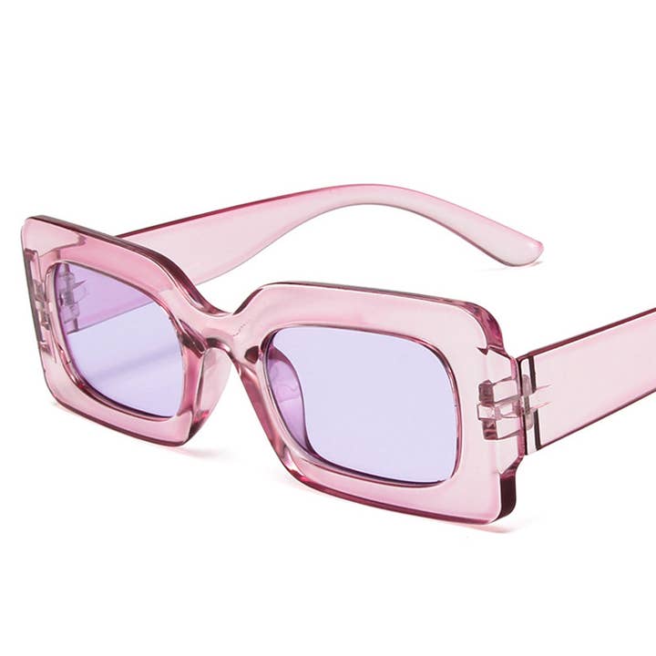 ACCITY - Wholesale Sunglasses - Women's - Trendy Small Square Jelly Sunglasses, Retro Style_CWASG007428