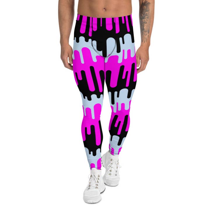 Gemusterte Leggings für Herren | Retro Ink Drip für den Großhandel von BillingtonPix