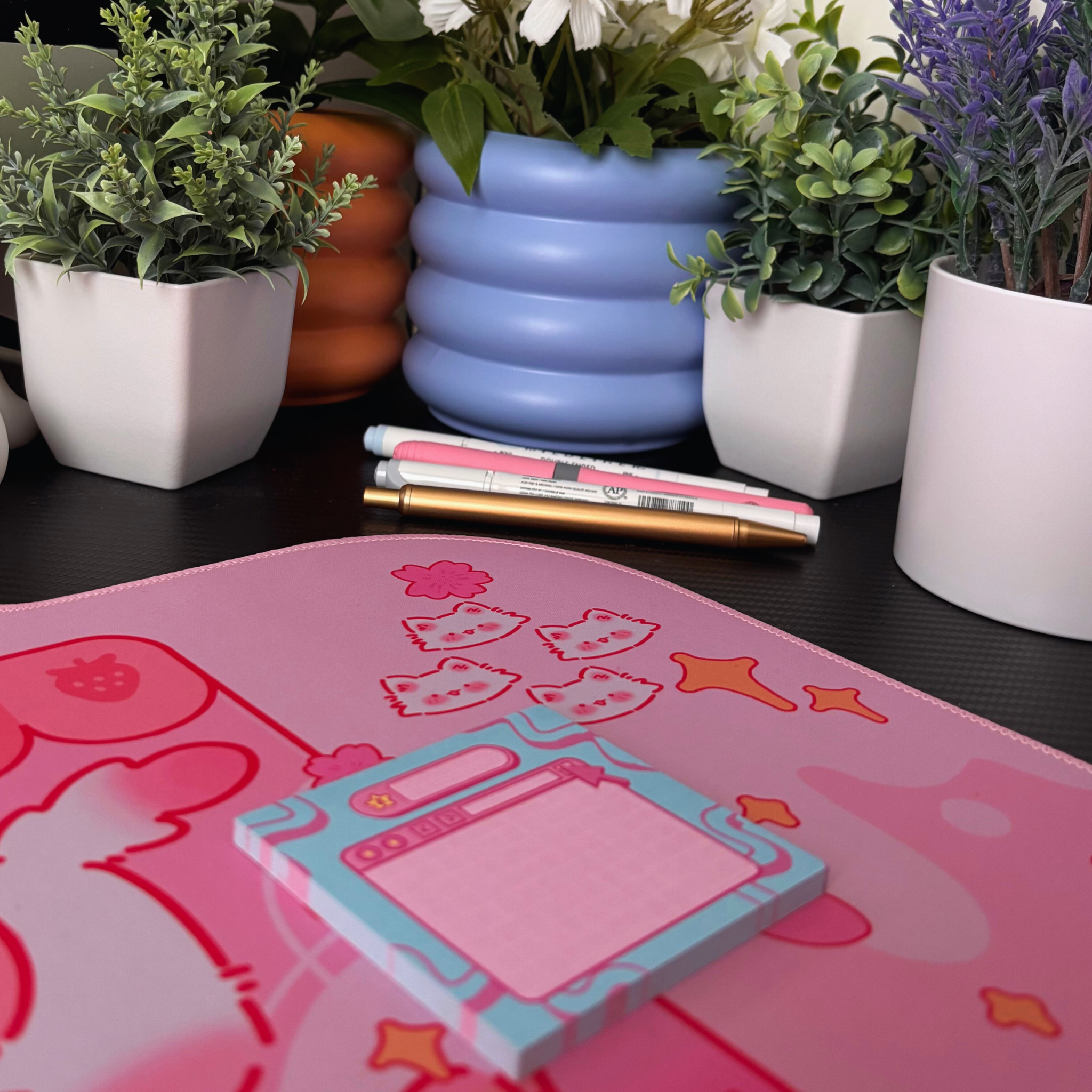 Drimsy Studio - Wholesale Sticky Notes - Y2K Inspired Pink and Blue Sticky Notes 3x3 inch | 50 sheets | Old Computer Retro Wavy Stationery2