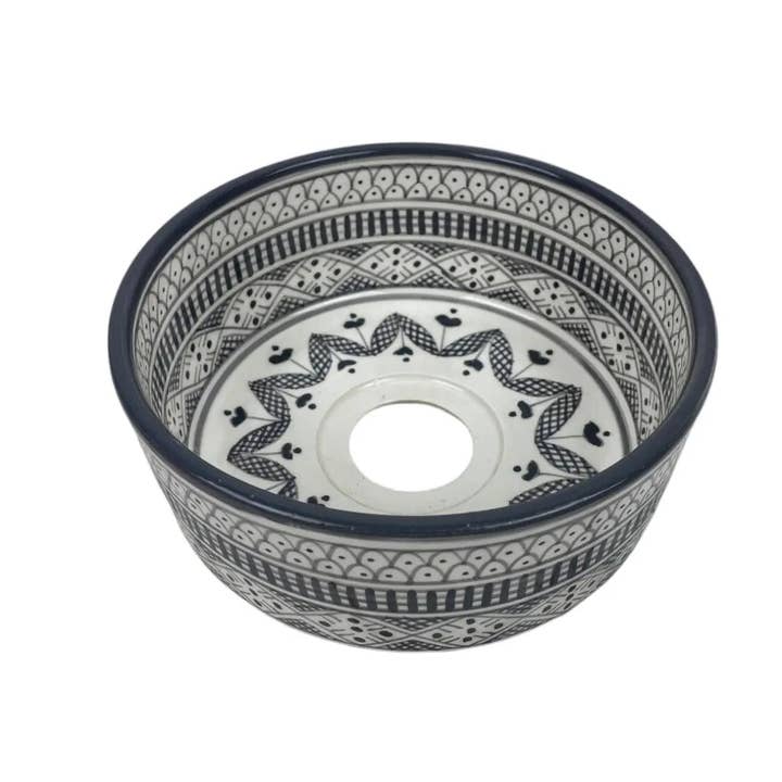 Moroccan Sink - Wholesale Bathroom Accessory Set - Round Hand Painted Bathroom & Kitchen Sink1