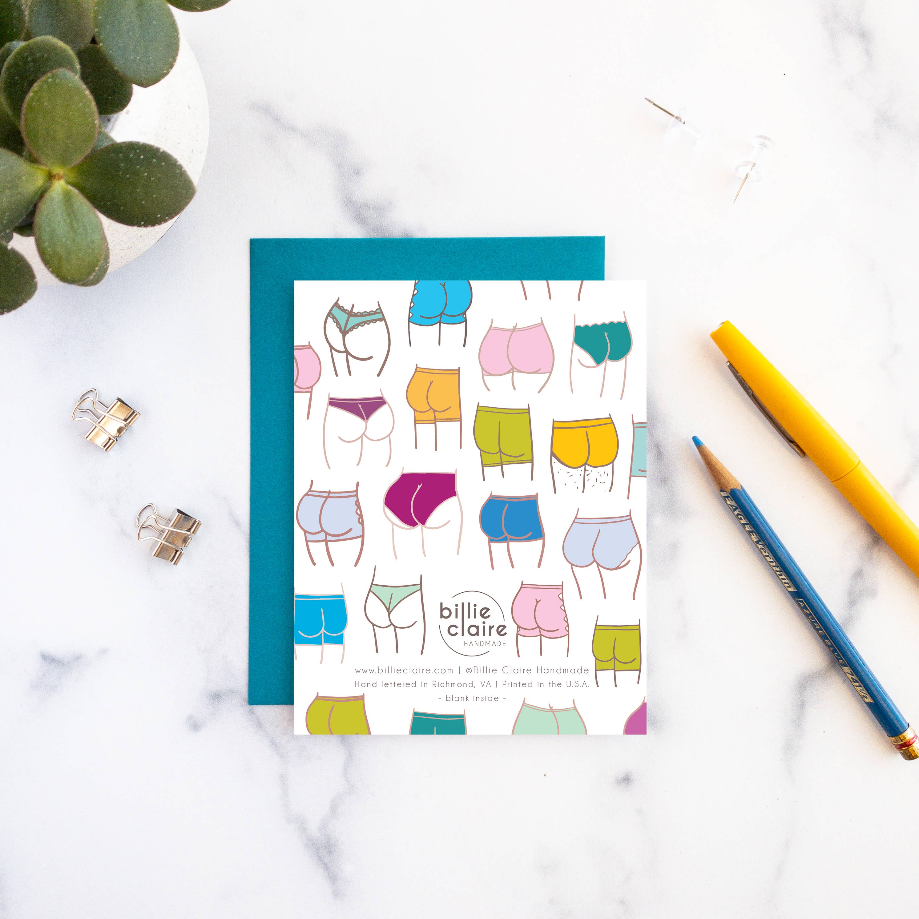 Billie Claire Illustration (Handmade) - Venta al por mayor Tarjetas de felicitación - Tho Ass Tho - Tarjeta de felicitación A23