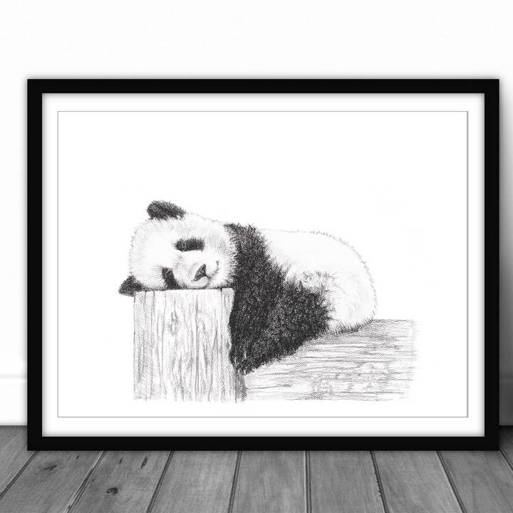 LE NID atelier – Engroshandel Kunsttryk – Sød sovende Panda Print6