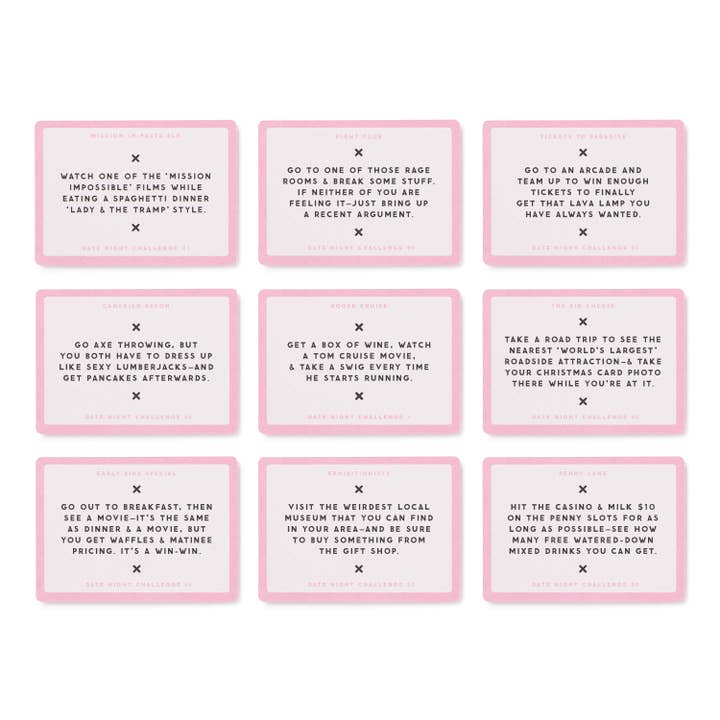 Chronicle Books - Wholesale Card Game - Brass Monkey Date Night Challenges