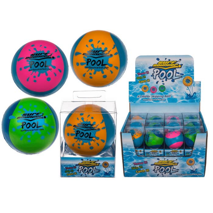 Pelota blanda rebote, Surf Bouncer para piscina, aprox. 7 cm, surtido de 3 colores para venta al por mayor de Out of the blue KG