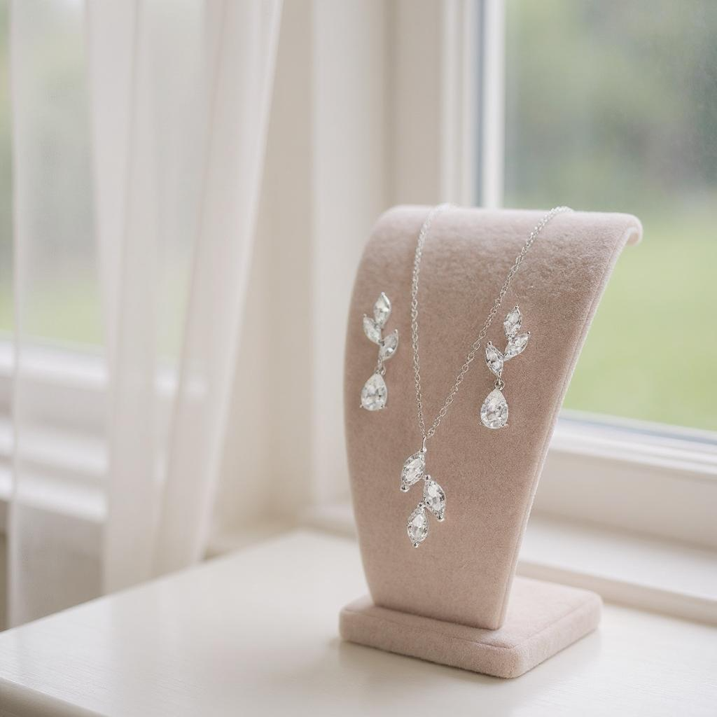 Athena Bridal Jewellery – Conjunto de joias por atacado – COLEÇÃO ZIRCONIA CUBIC - CONJUNTO COLAR DE ELEGÂNCIA GORDUROSA2