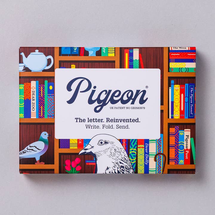 Bookstore Pigeon Folding Stationery Letter Pack, Pack of 6 for wholesale by pigeonposted