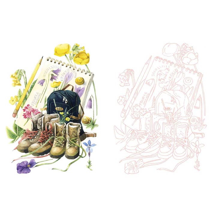 Simon & Schuster - Wholesale Coloring Book - Adult - Posh Adult Coloring Book: Inspired by Nature by Marjolein Bastin