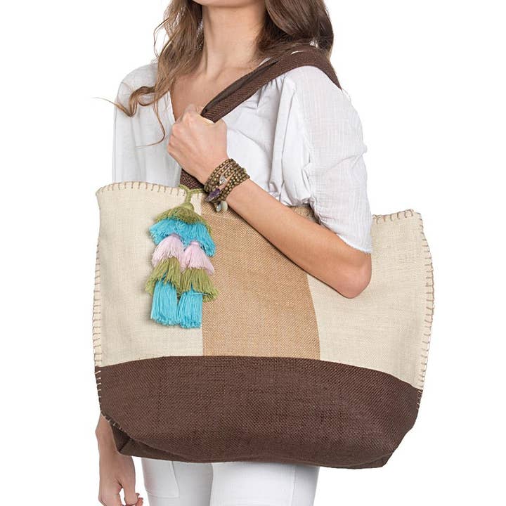 Naturlige Shades Beach Tote for engroshandel hos Sidney Byron