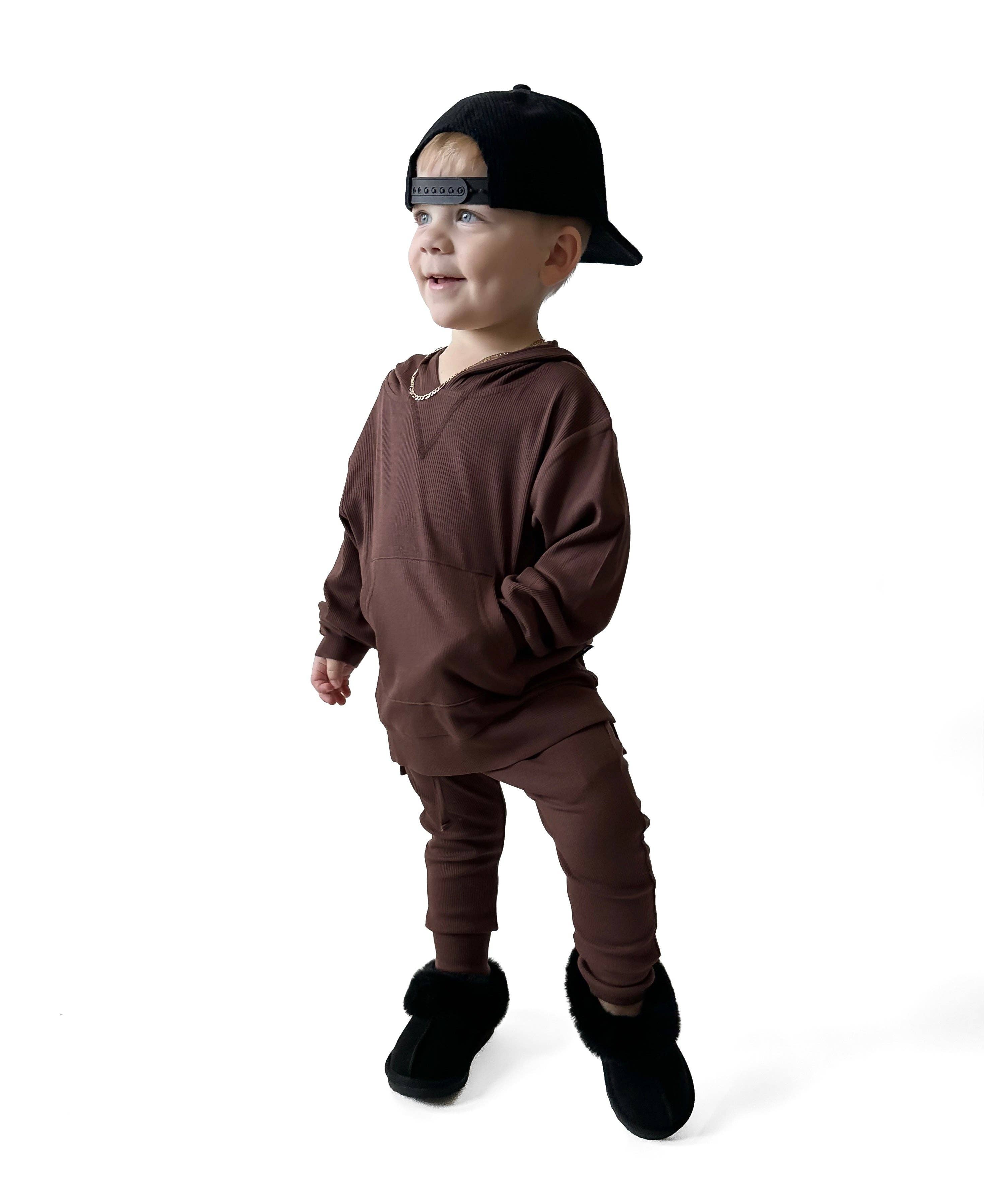 Remi + Rae Co. - Wholesale Hoodie - Kids - BAMBOO RIBBED HOODIE - COCOA10