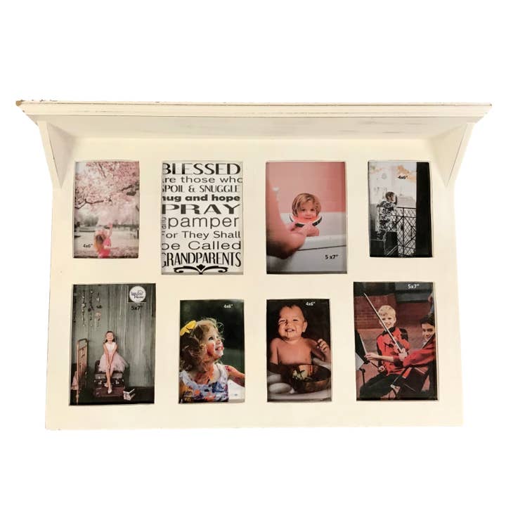 Wilco Home - Wholesale Picture Frame - Chesapeake Collage 8 Photo Wall Frame Display Shelf