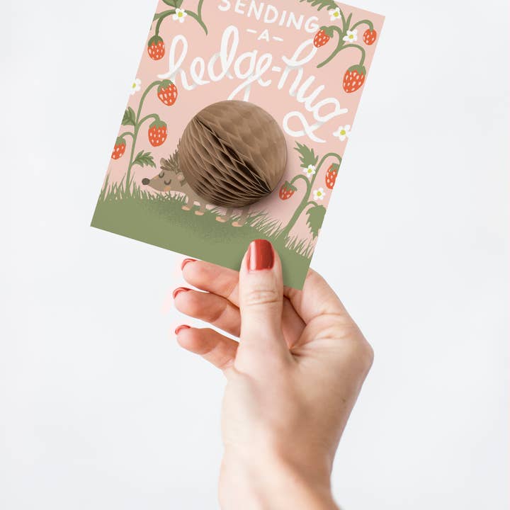 Inklings Paperie - Wholesale Friendship Card - Pop-up Card - Hedgehug - Friendship/Encouragement1