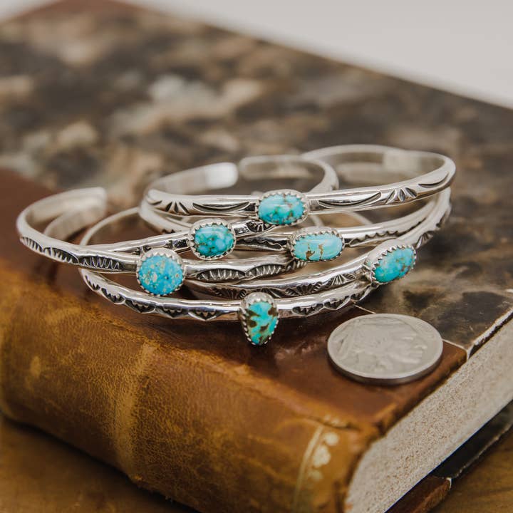 Rainbow Trading Post - Wholesale Cuff Bracelet - Aspen Turquoise Bracelet