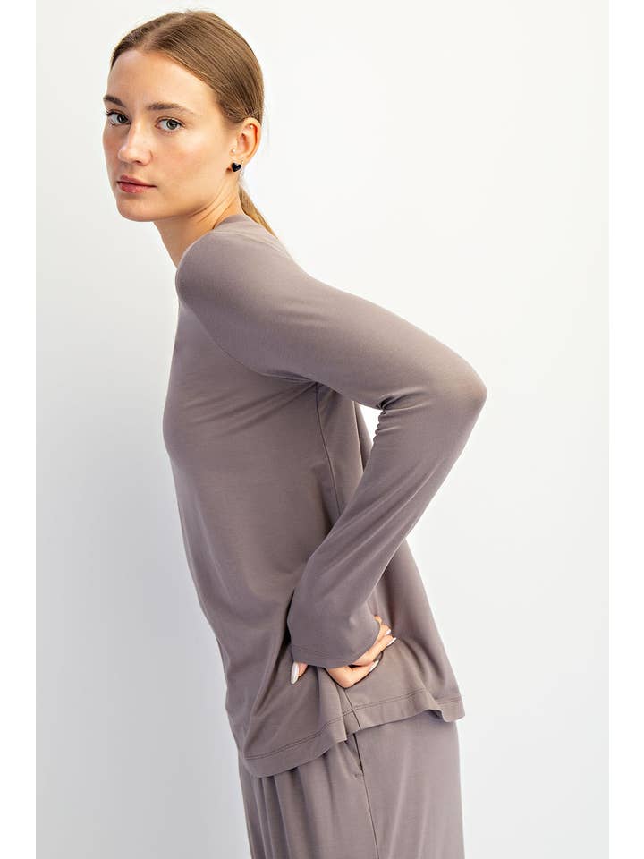 Rae Mode - Wholesale Lounge Top - Women's - VISCOSE MODAL LONG SLEEVE TOP14