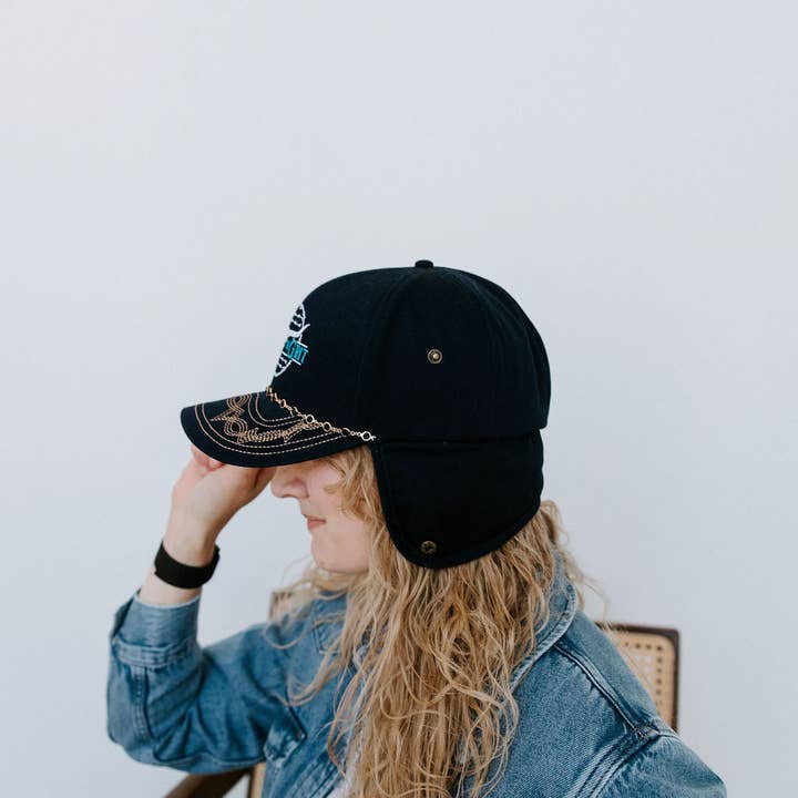 Grace 'n Grit - Wholesale Trapper/Bomber Hat - Women's - Midnight Navy Earflap Trapper Hat2