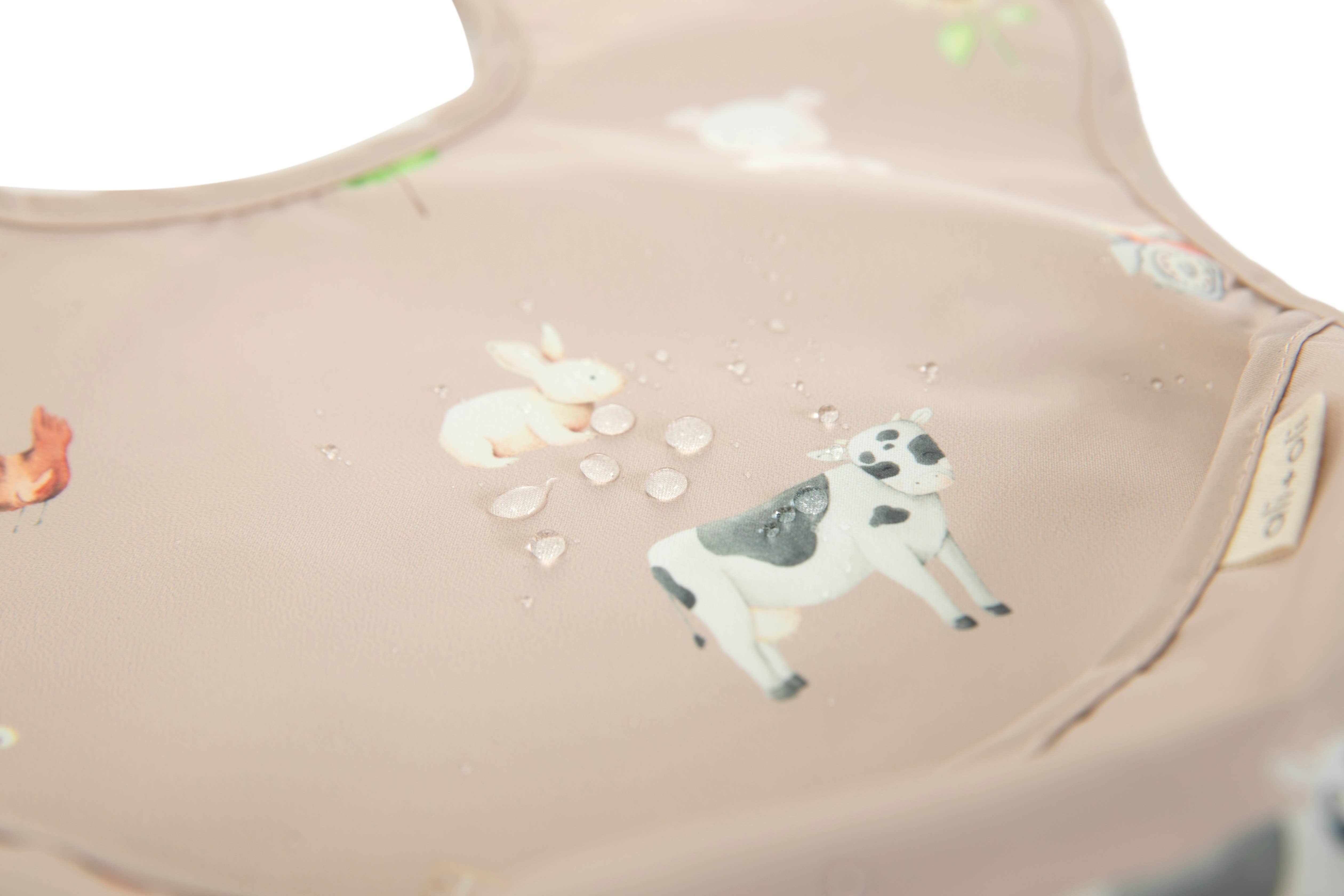 Ali+Oli – Babete para bebé – Bebé por atacado – Conjunto de 3 babadores sem mangas para bebê e criança pequena com bolso (animais)4