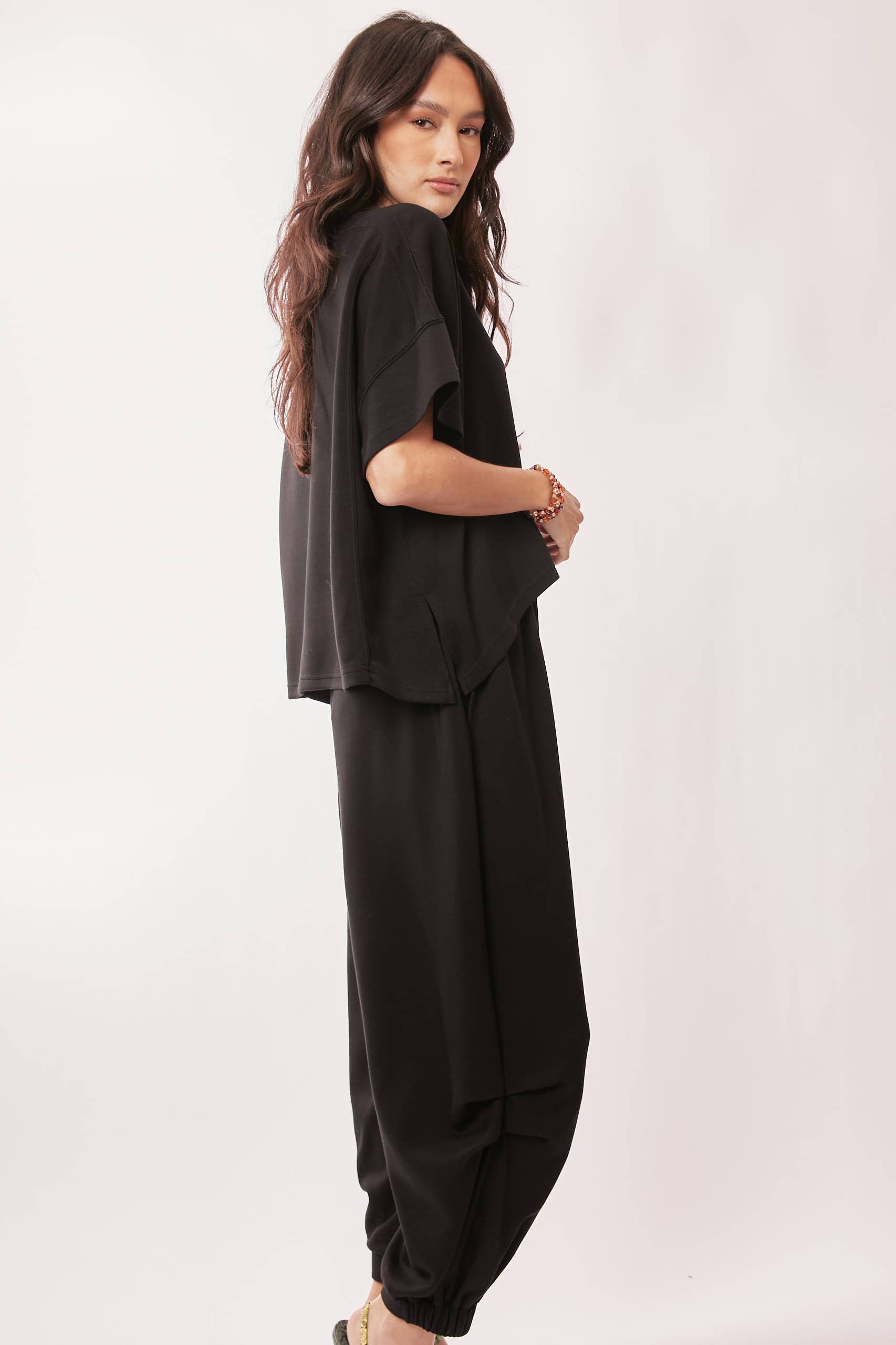 Davi & Dani - Wholesale Top & Pant Set (NOT Loungewear) - Women's - SOLID FLOWY TOP WITH ELASTIC WAIST BAND PANTS SET6