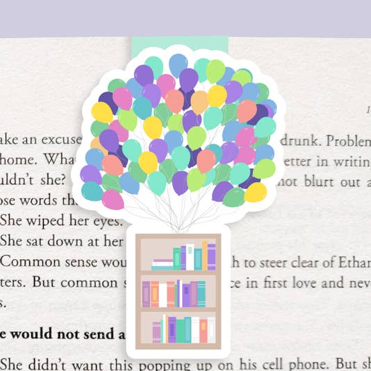 Ballons et Bibliothèque - Signet Magnétique Jumbo pour la vente par Craftedvan