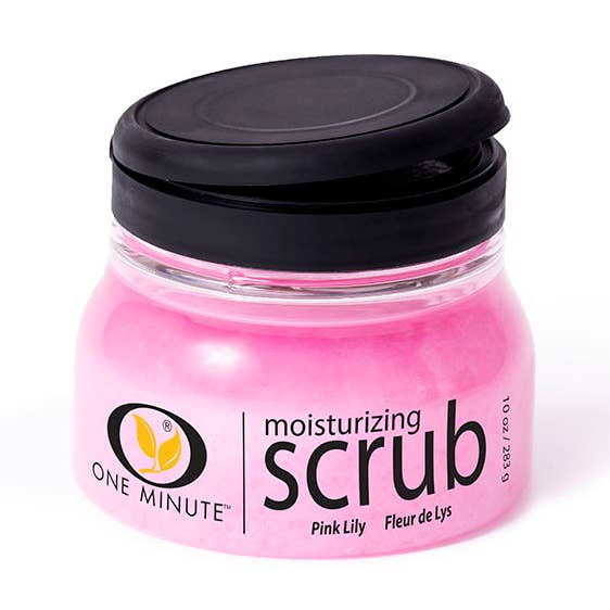 10 oz Exfoliating Pink Lily Salt Scrub for wholesale by One Minute Manicure