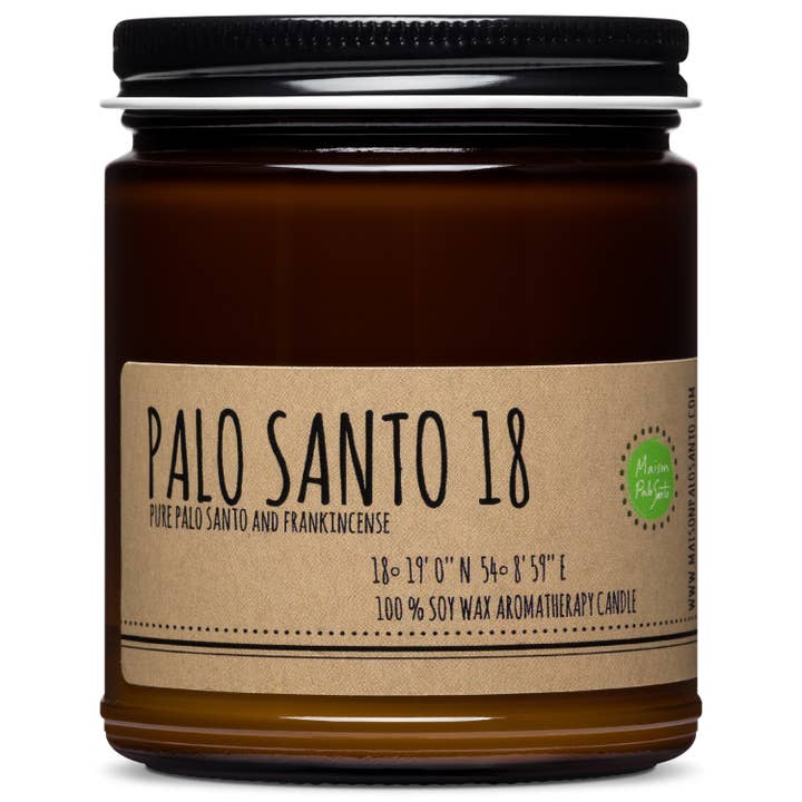 Palo Santo + wierook 18 aromatherapie kaars - 9oz voor wholesale door Maison Palo Santo®