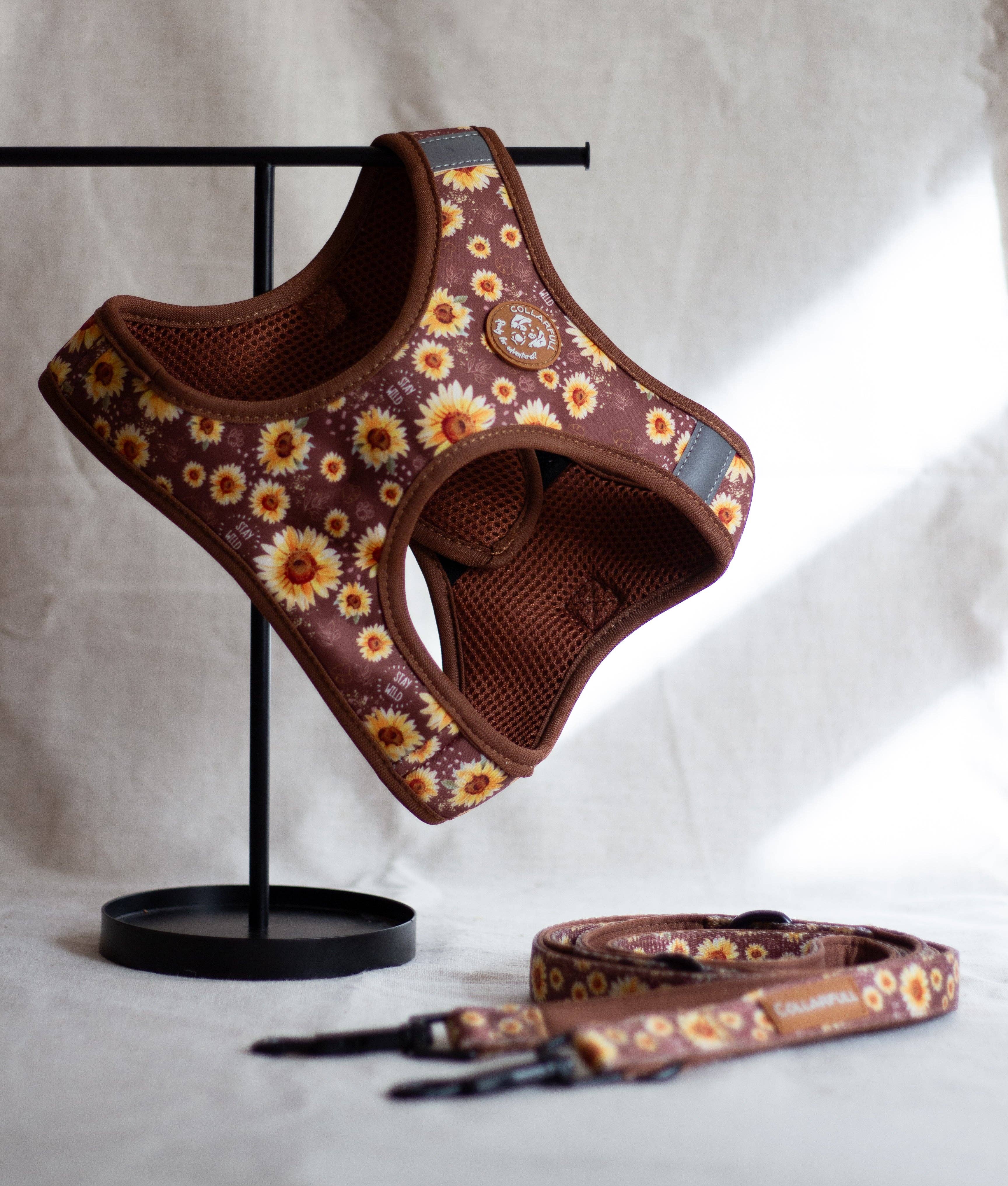 Collarfull - Wholesale Pet Harness - Dog - Tiny Trails step-in dog harness - Sunflowers on my mind7