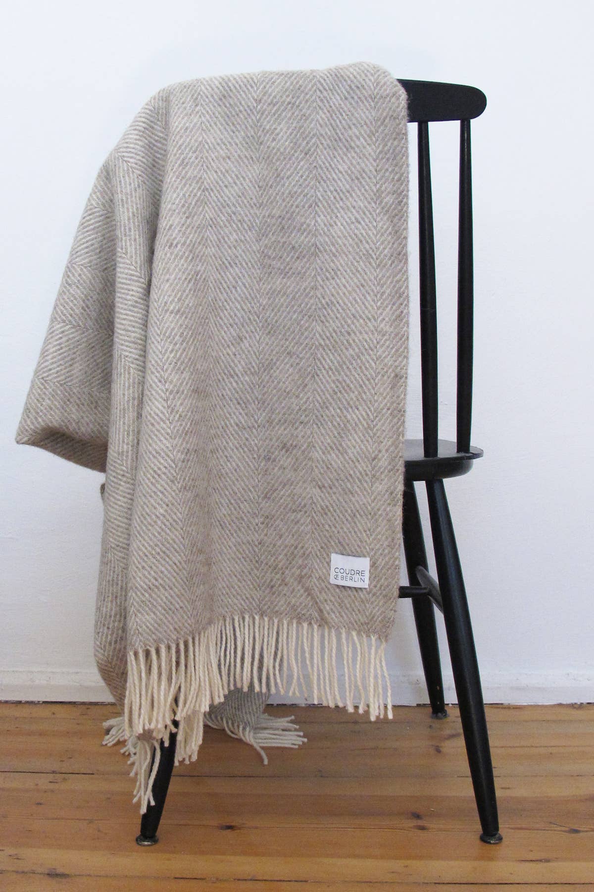 Coudre Berlin - Wholesale Throw Blanket - Herringbone Limestone Woolen Blanket2