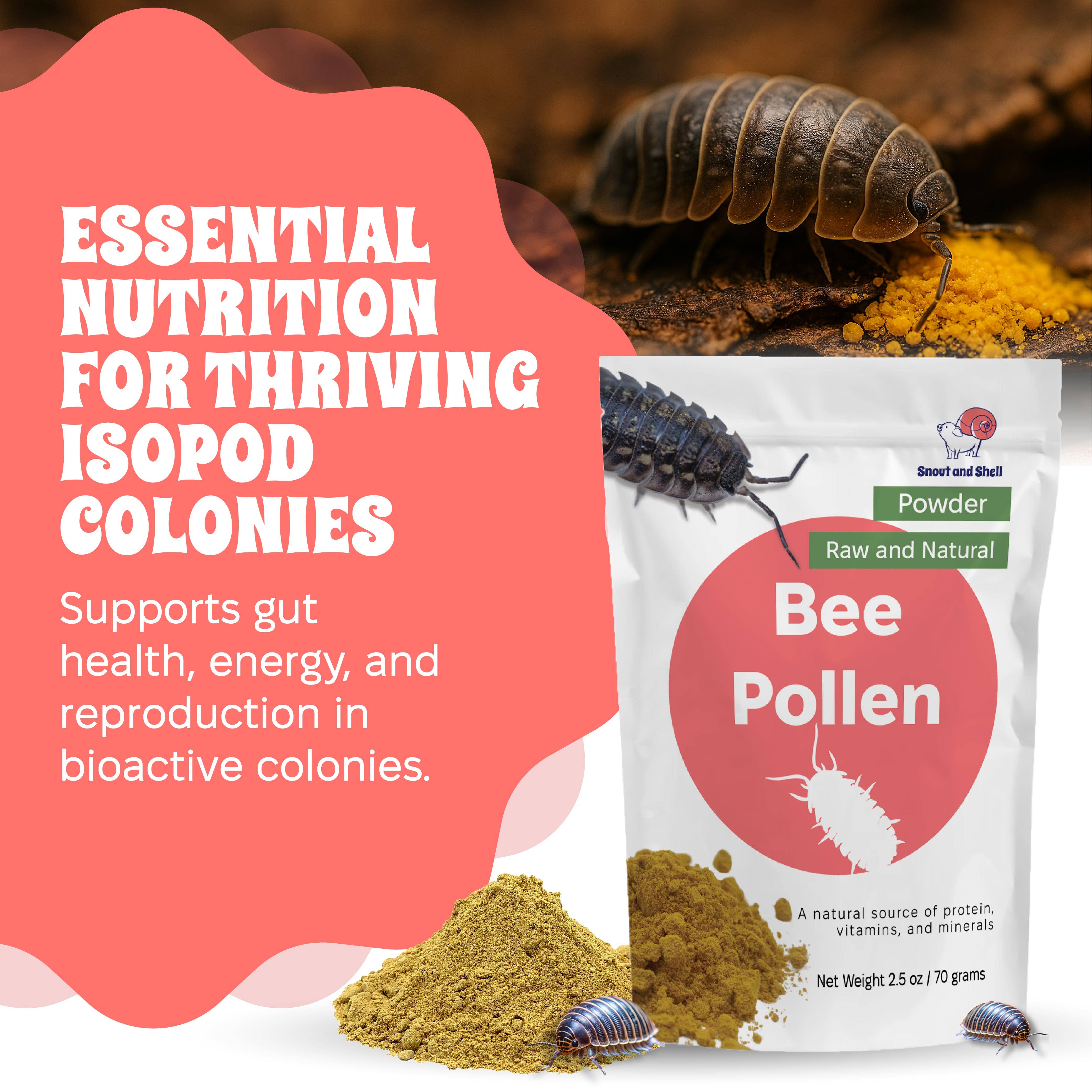 Snout and Shell - Wholesale Pet Supplement - Not Cat/Dog - Bee Pollen Powder for Isopods4