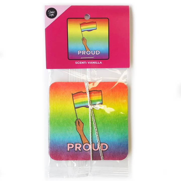 Studio Soph (We Pay Your Import Fees - We Ship DDP) – Großhandel Auto-Lufterfrischer – Unisex – Stolze Flagge LGBTQ Regenbogenverlauf Lufterfrischer