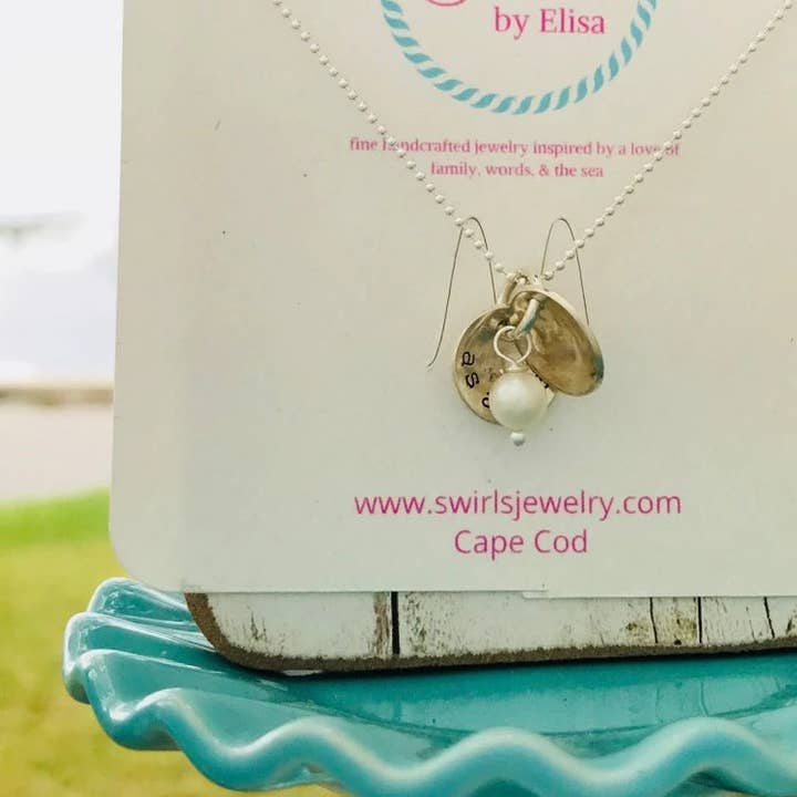Happy As A Clam Necklace for wholesale by Swirls Jewelry