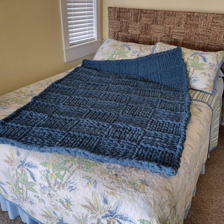 Outer Banks Treasure – Engroshandel Tæppe – Chunky Strik kaste tæppe med kurv væve Design