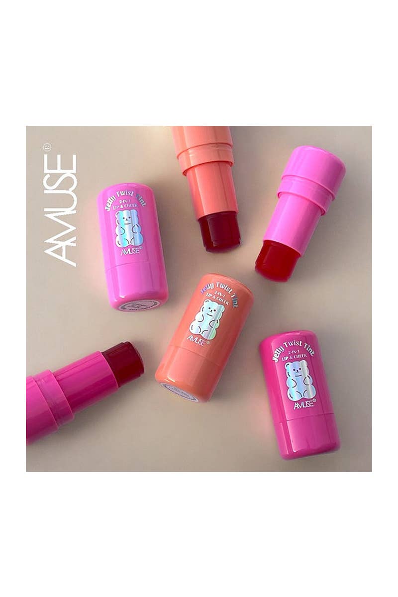 PINEAPPLE Beauty - Wholesale Lip Stain/Dye/Tint - Amuse BL3147 Jelly Twist 2-in-1 Lip & Cheek Tint - 24 pcs7