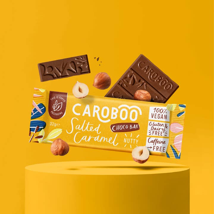 Barre Choc Caroboo Caramel Salé Sans Cacao Vegan 32g pour la vente par Caroboo