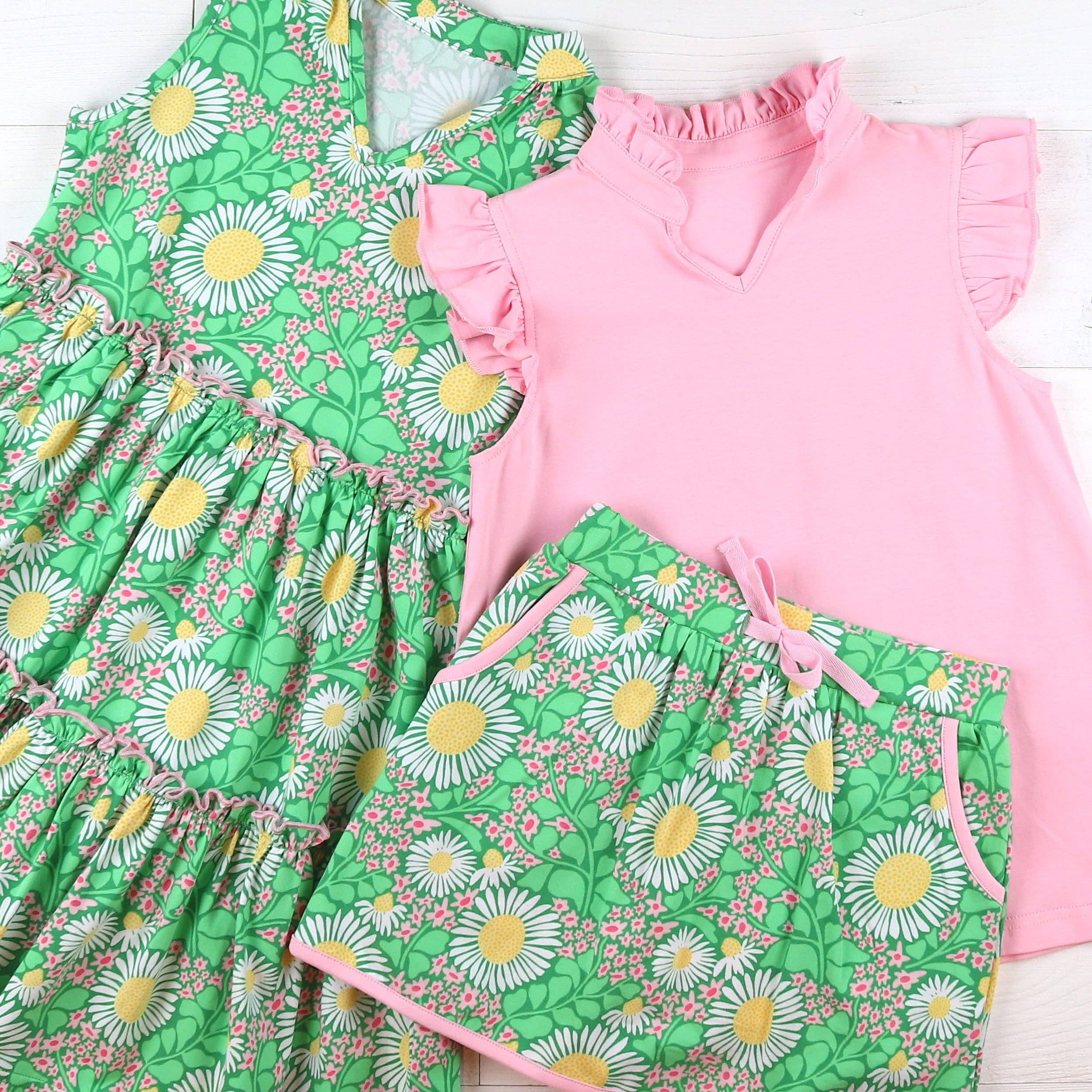 Shrimp and Grits Kids - Wholesale Skort - Kids - Green Meadow Skort2