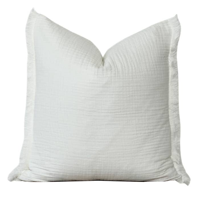 Gauze Fringe Pillow Cover for wholesale by Porter Lane Home