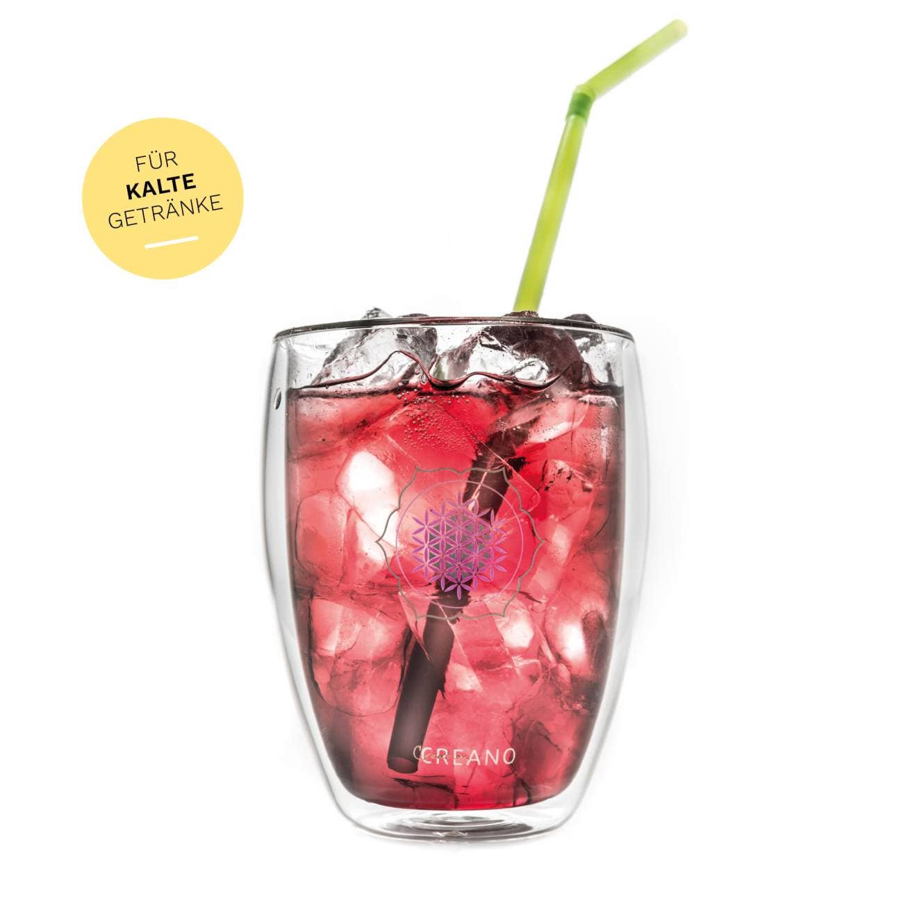 Creano - Vente Verre/tasse - Verre thermos double paroi Creano « fleur de vie » 250 ml6