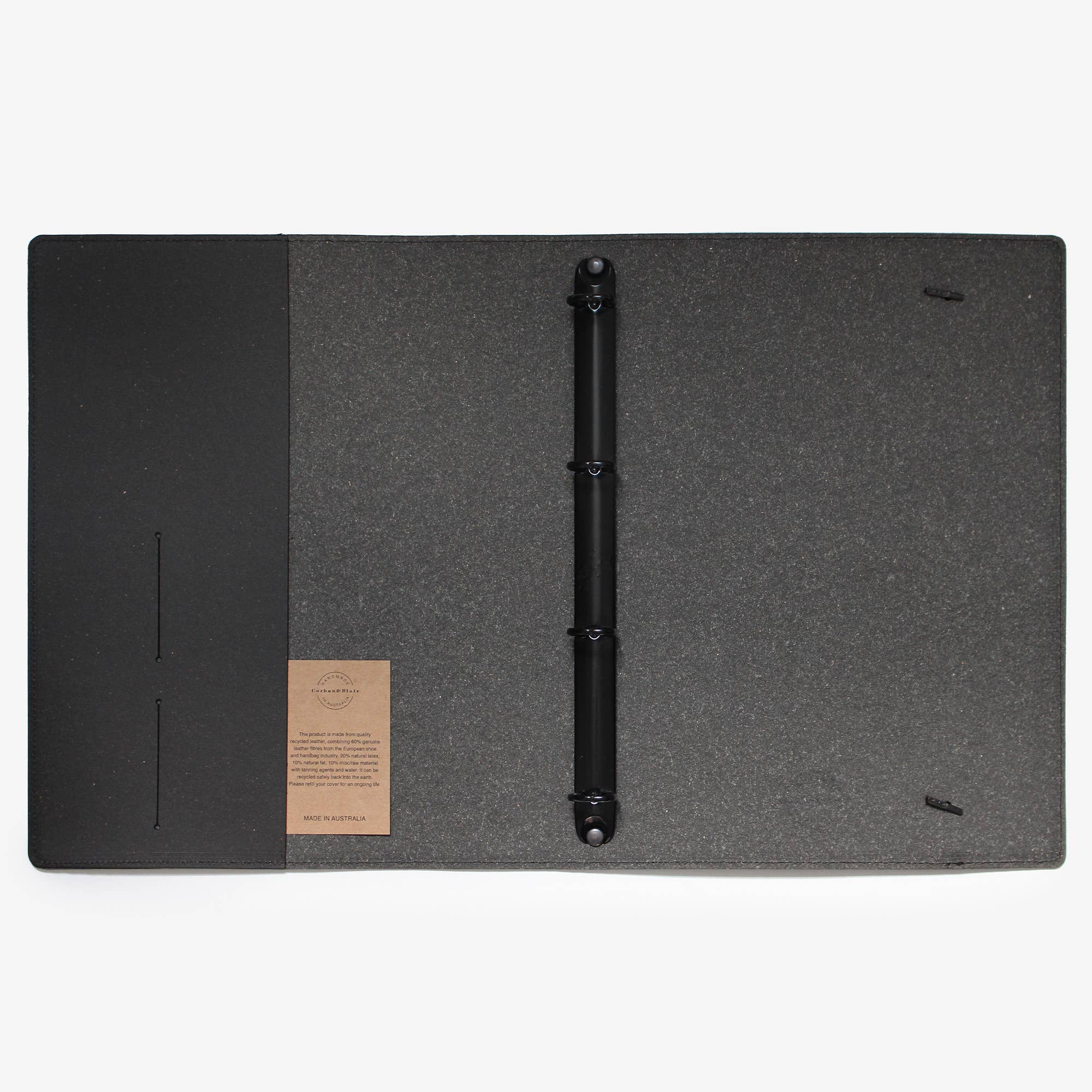 Corban & Blair - Vente Classeurs - Classeur à anneaux A4 en cuir écologique1
