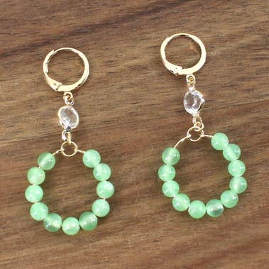 E25225 Beaded Ring Drop Earrings for wholesale by Pretty Persuasions