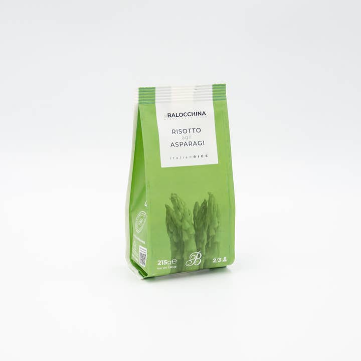 Asparagus Risotto 215g in recyclable paper for wholesale by laBalocchina