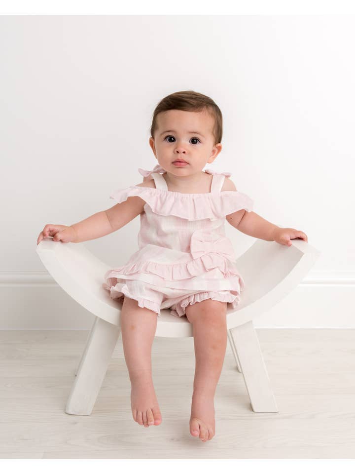 Caramelo Kids – wholesale Klädesset - Baby – Candy Stripe Cold Shoulder Jampant Set