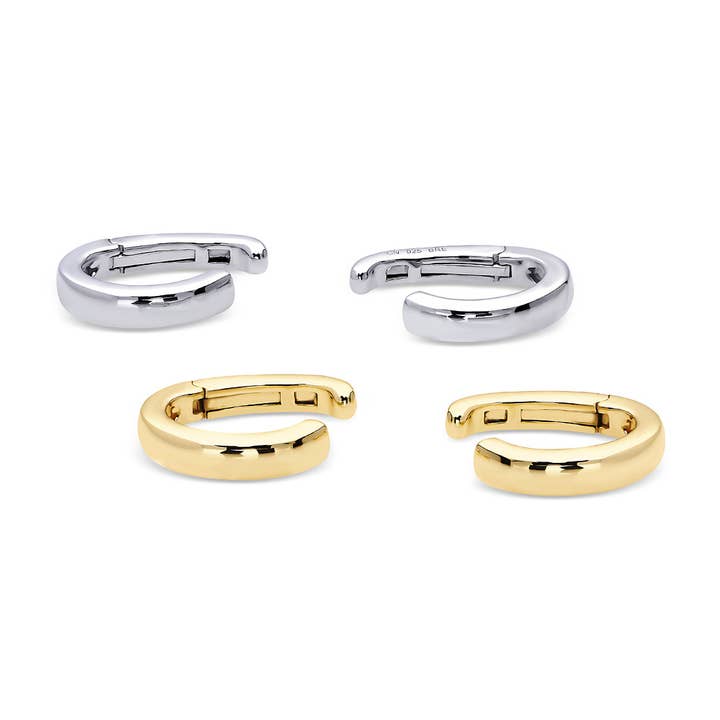 BERRICLE Boucles d'oreilles manchette en cartilage en zircon cubique, 2 paires pour la vente par BERRICLE