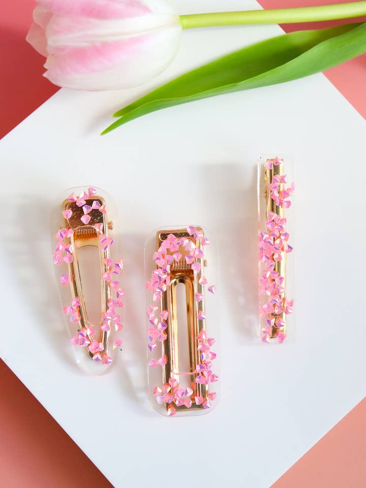 Pink Diamonds Barrette for wholesale by CG Home