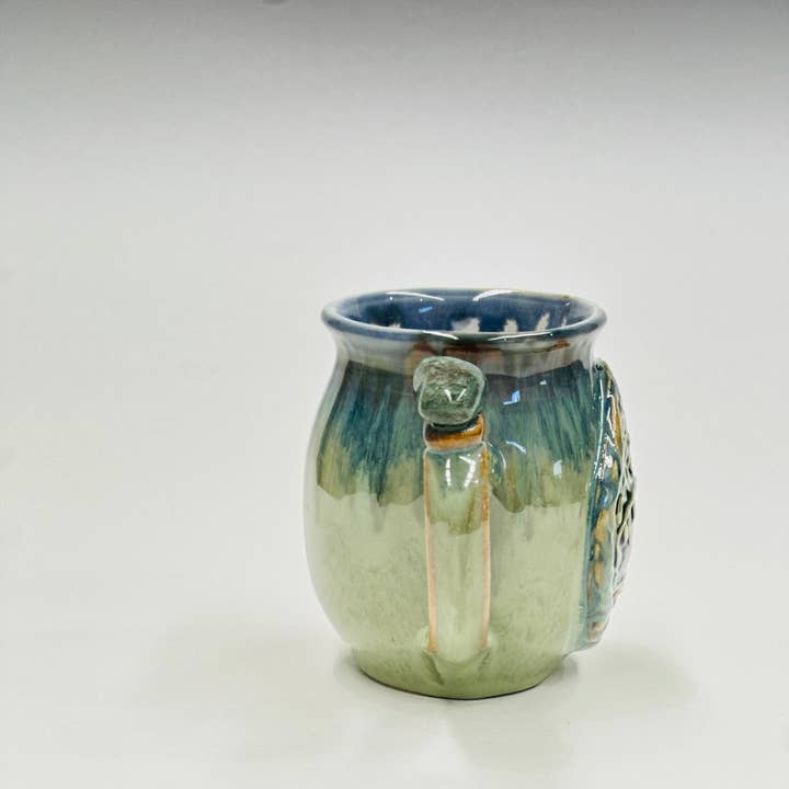 Carys Martin Ceramics - Wholesale Coffee Mug - Tree Of Life Tigers Eye Crystal Mug