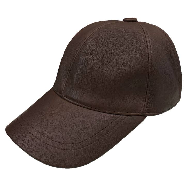 Keps i läder - Brun för wholesale av The Lud