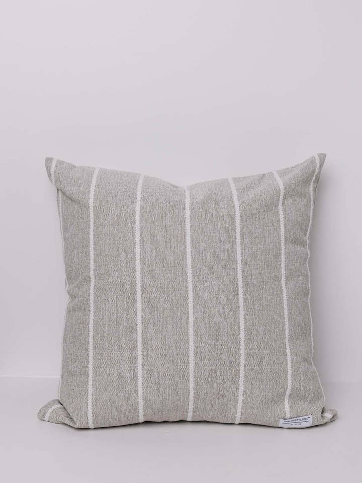 Jolie Textured Slub Stripe Pillow - 3 Sizes for wholesale by THELIFESTYLEDCO