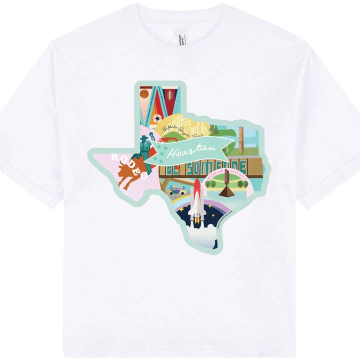 Damen-T-Shirt Houston, Texas für den Großhandel von Make A Scene
