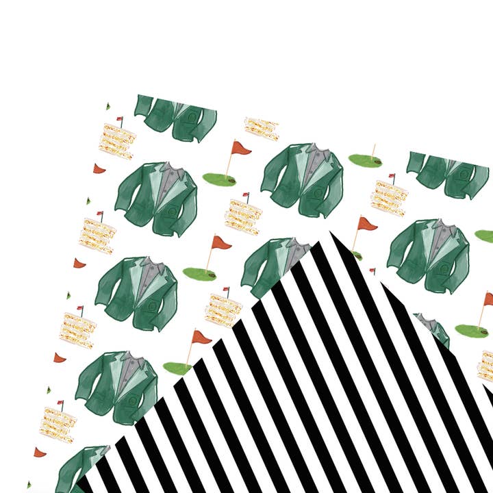Southern Golf Master Tournament Reversible Gift Wrap Sheets for wholesale by Hey Y'all Party