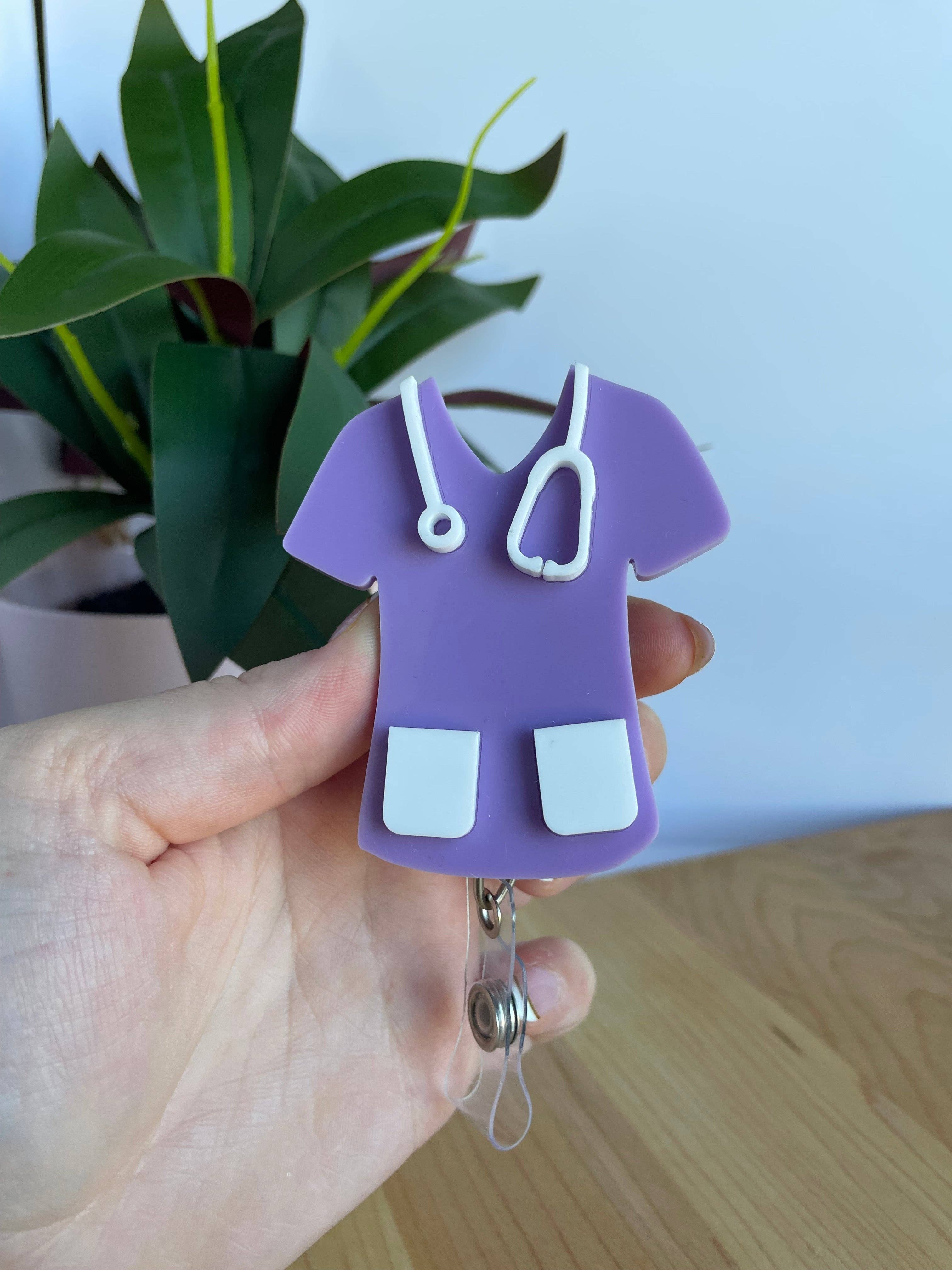 DesignedbyKendal - Wholesale Badge Accessory - Women's - Cute Nurses Scrubs Acrylic Badge Reel8